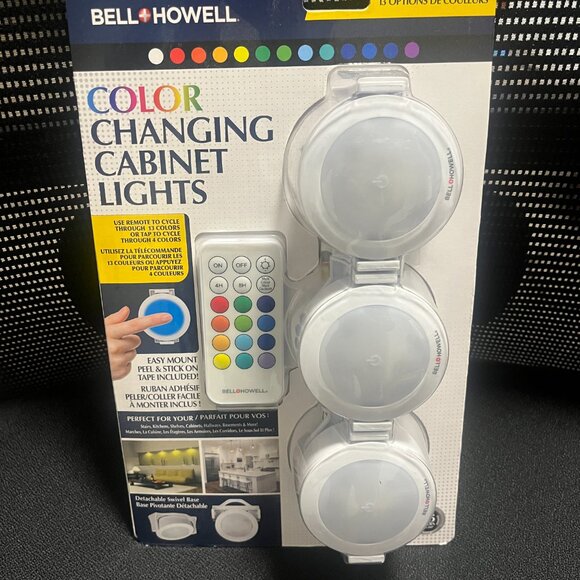 Bell+Howell 3 Pack Battery Under Cabinet Light Bar Remote 13 Color Sealed New - Picture 1 of 3